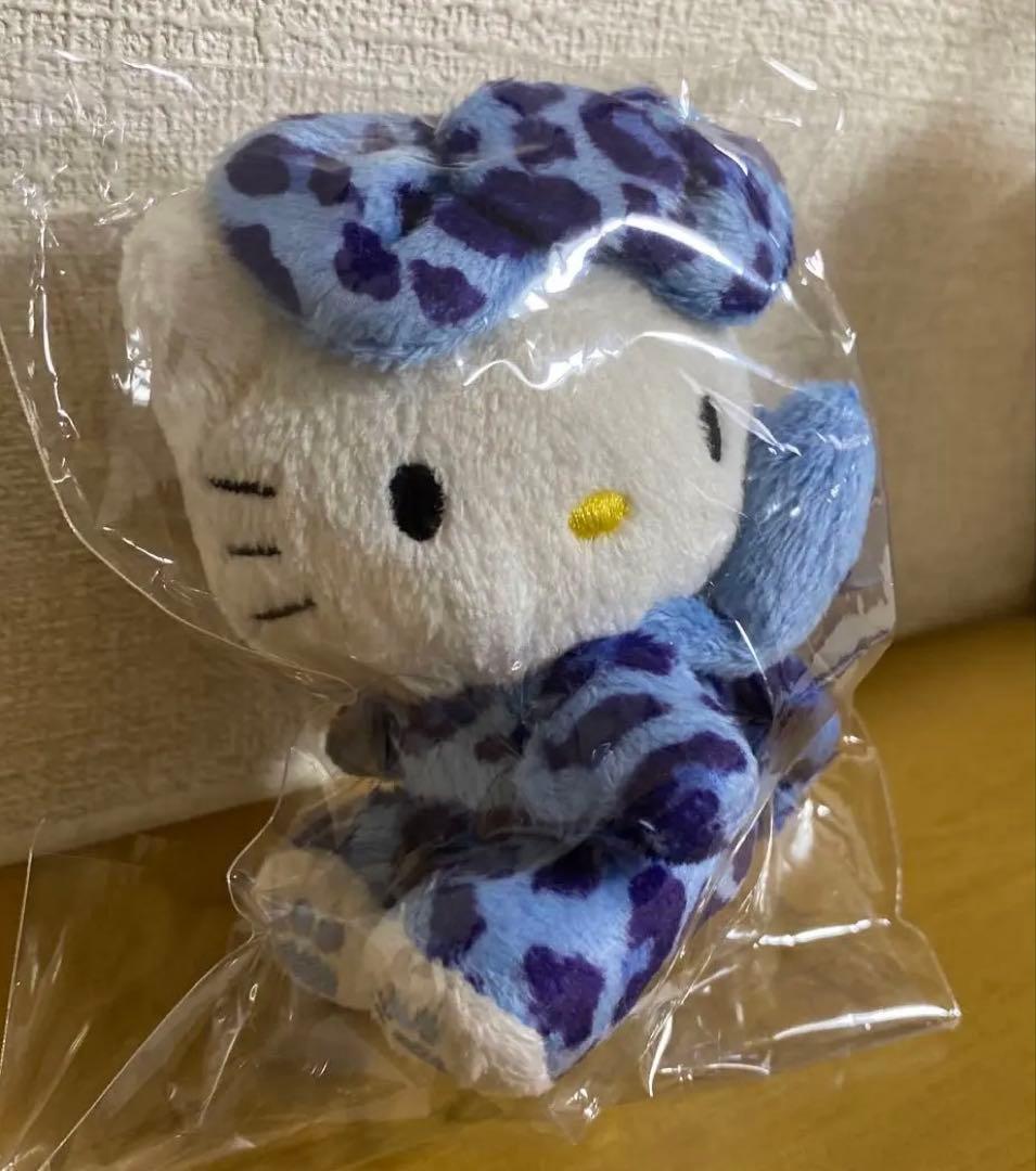【未使用未開封】ハローキティ ヒョウ柄 ぬいぐるみマスコット　大阪 レア　青