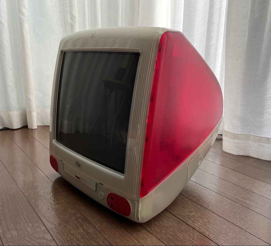 Apple iMac G3 ストロベリー　オリジナルのキーボード付き
