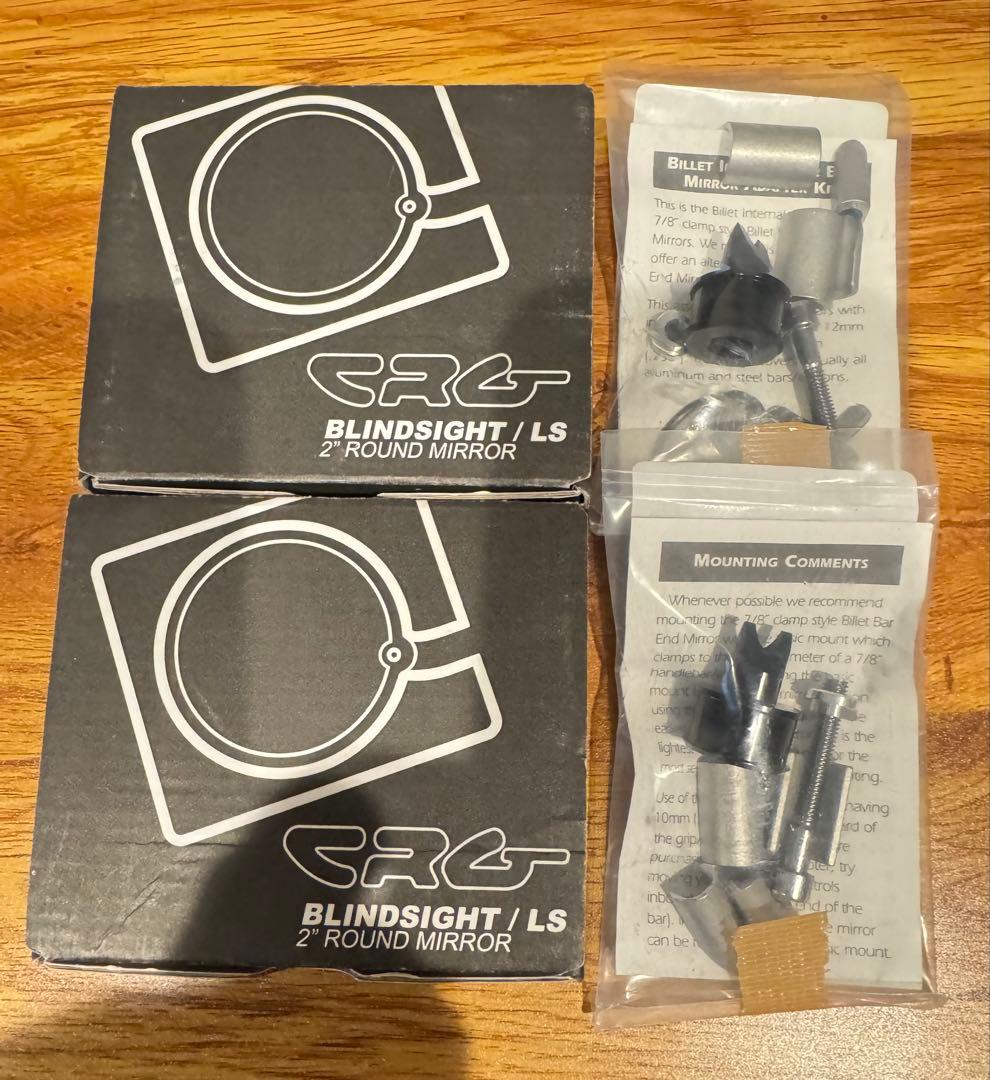【美品】CRG 2インチバーエンドミラー CRGバーエンドミラーアダプターセット