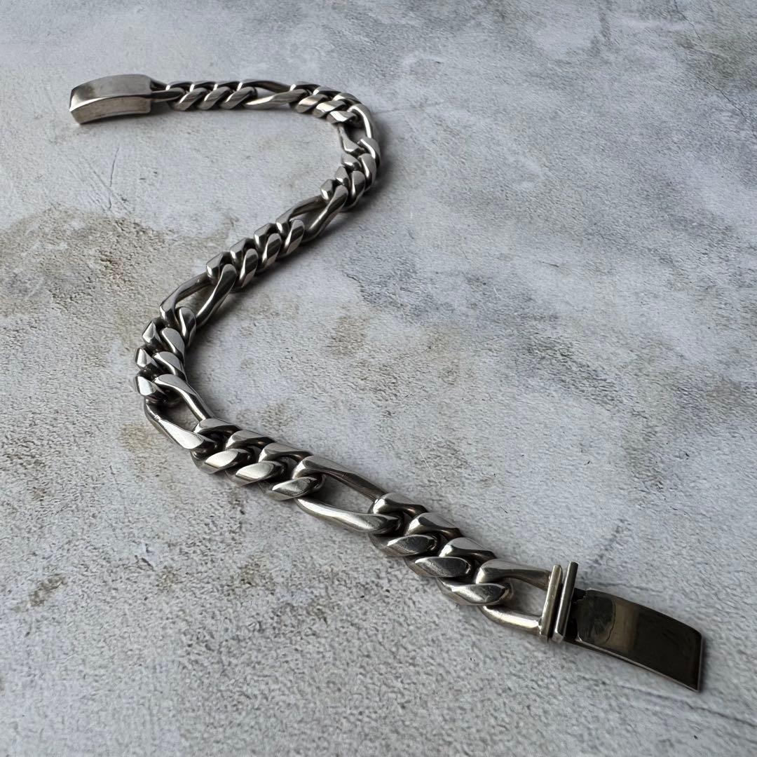 ヴィンテージ フィガロチェーンブレスレット シルバー925 メキシコ製