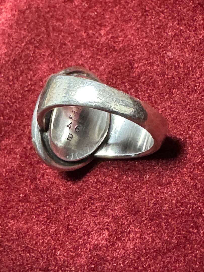 ビンテージ  46B シルバーリング ローズクォーツ8号