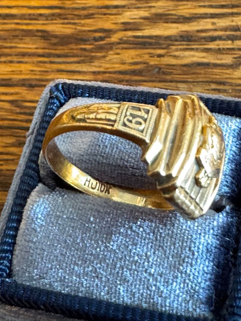 US VINTAGE 10K ハーフジョーンズ　カレッジリング