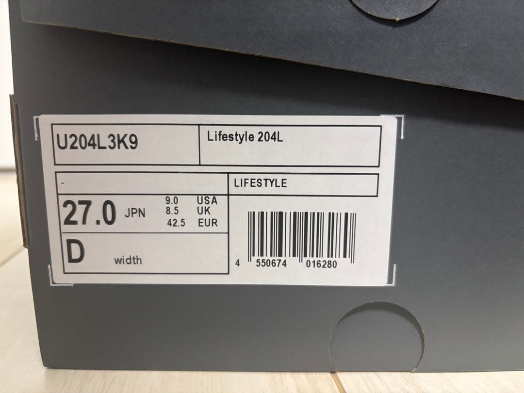 靴 New balance U204L3K9 27.0