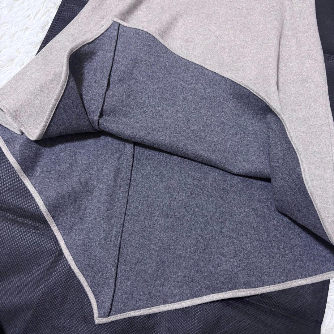 【美品】ブルネロクチネリ　カシミヤ混　アシンメトリー　フレア　ひざ丈スカート　M