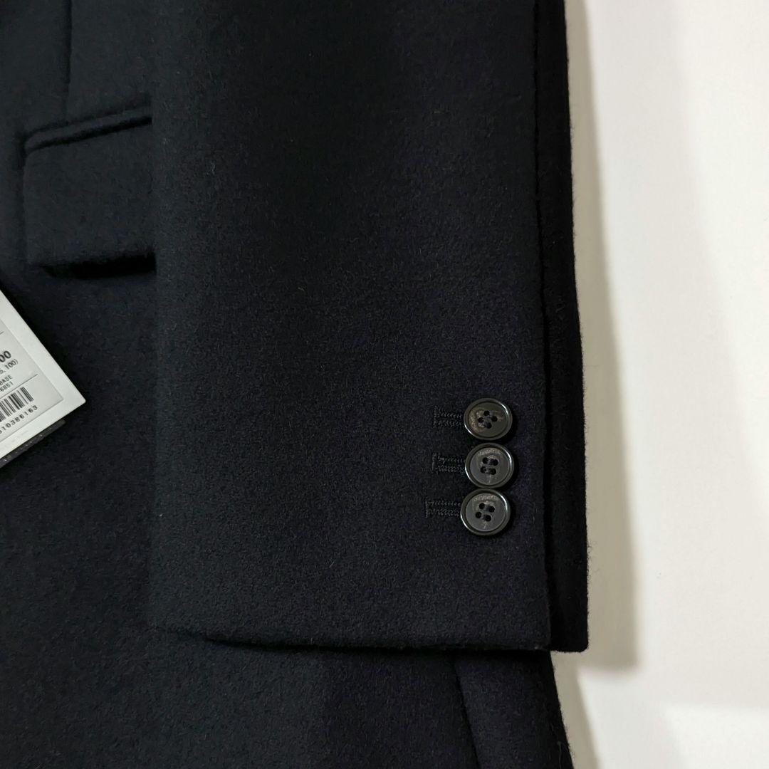 超高級4.5万カシミヤ★タグ付き★STUDIOUS チェスターコート　黒　S