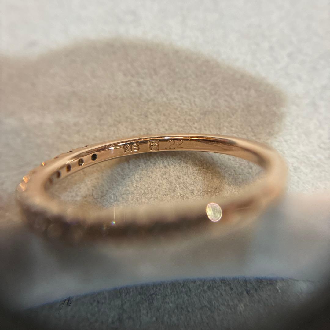 ロイヤルアッシャーダイヤモンド　0.22ctハーフエタニティリング　12号