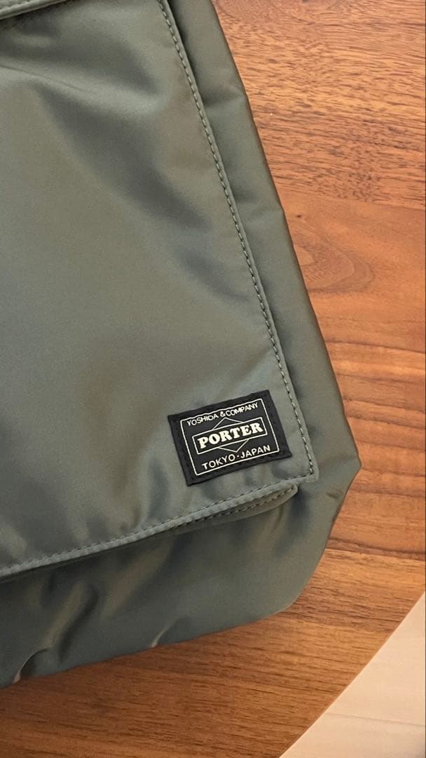 PORTER タンカーショートヘルメットバッグ セージグリーン