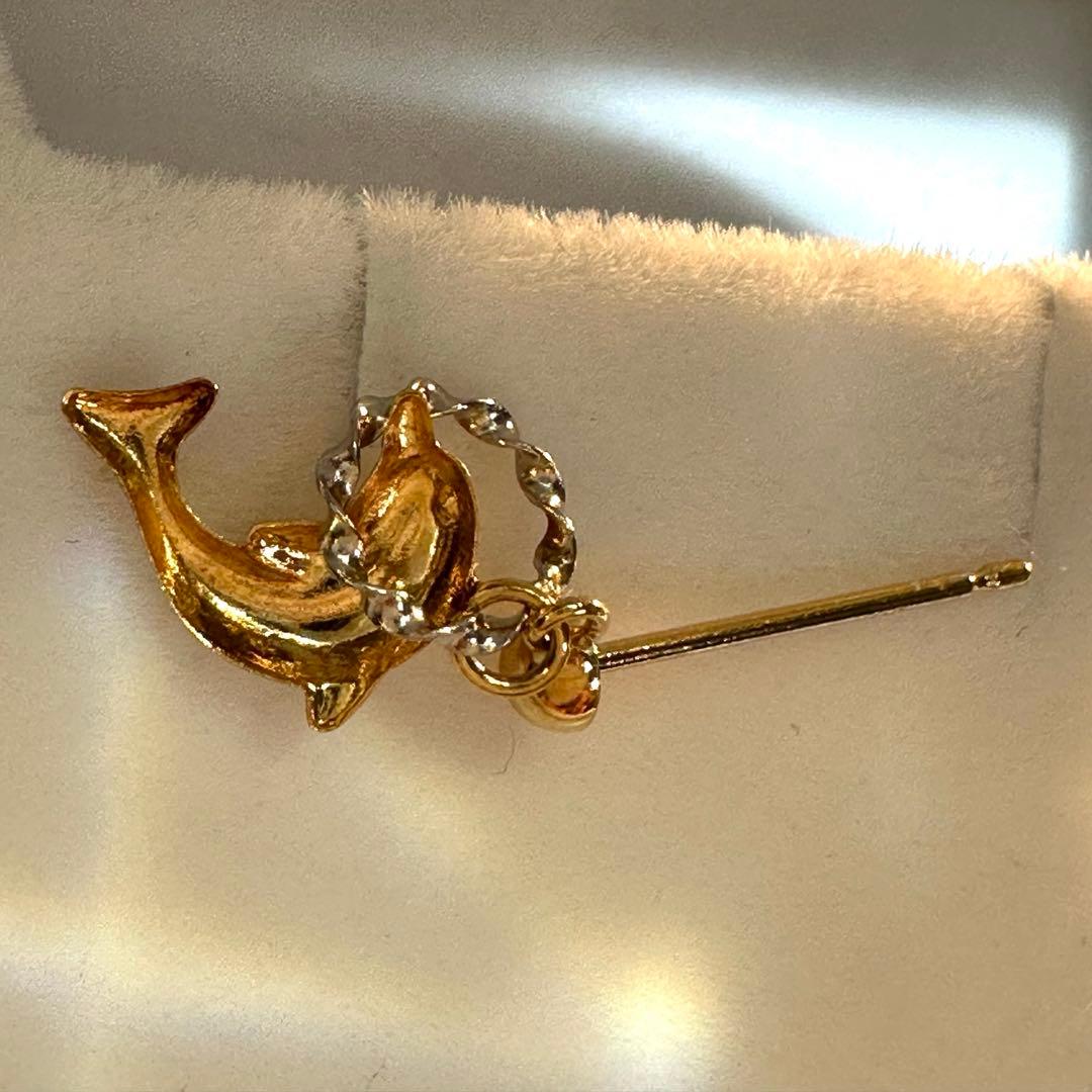 K18 イルカピアス　片方