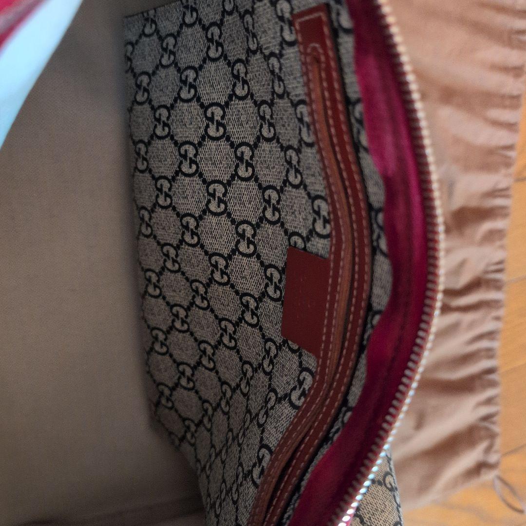 美品　グッチ　GGスプリーム　タトゥー　ボストン　バック　保存袋有　赤　紺