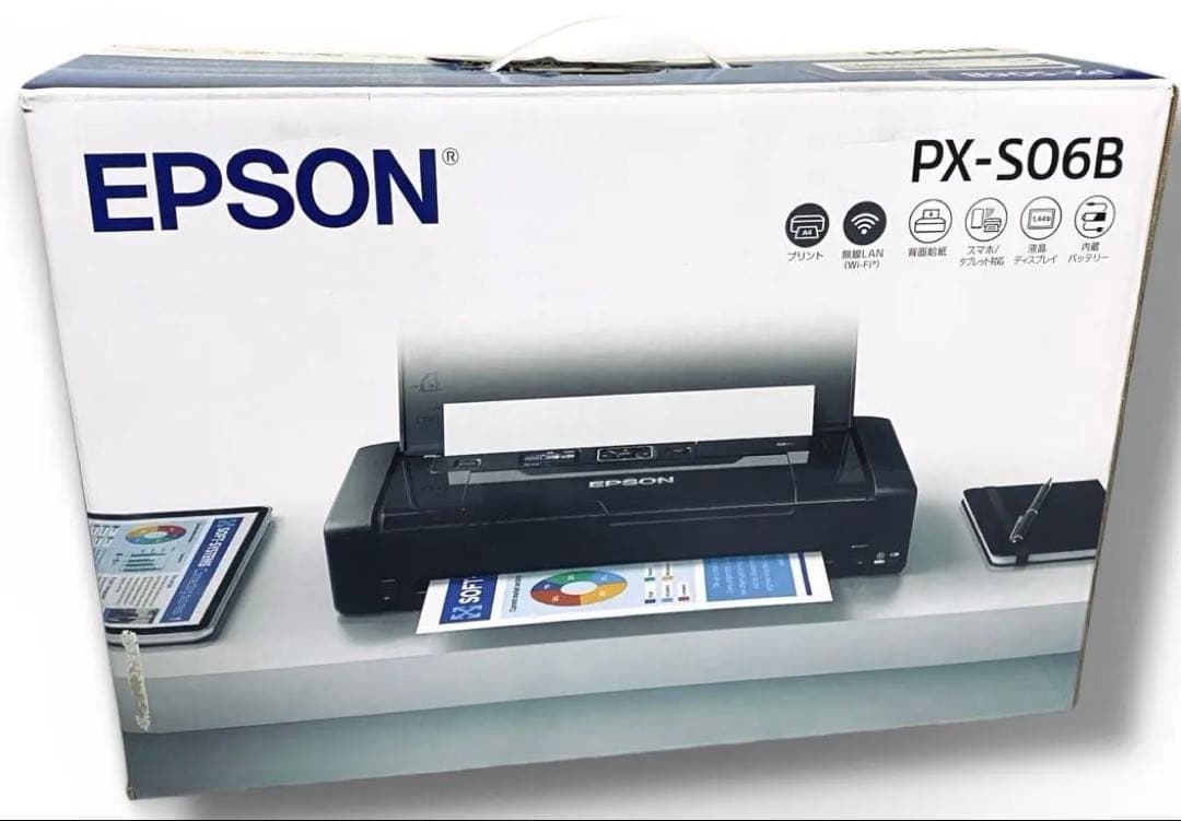 箱 EPSON PX-S06B モバイル プリンタ 枚数22枚 2025 おまけ