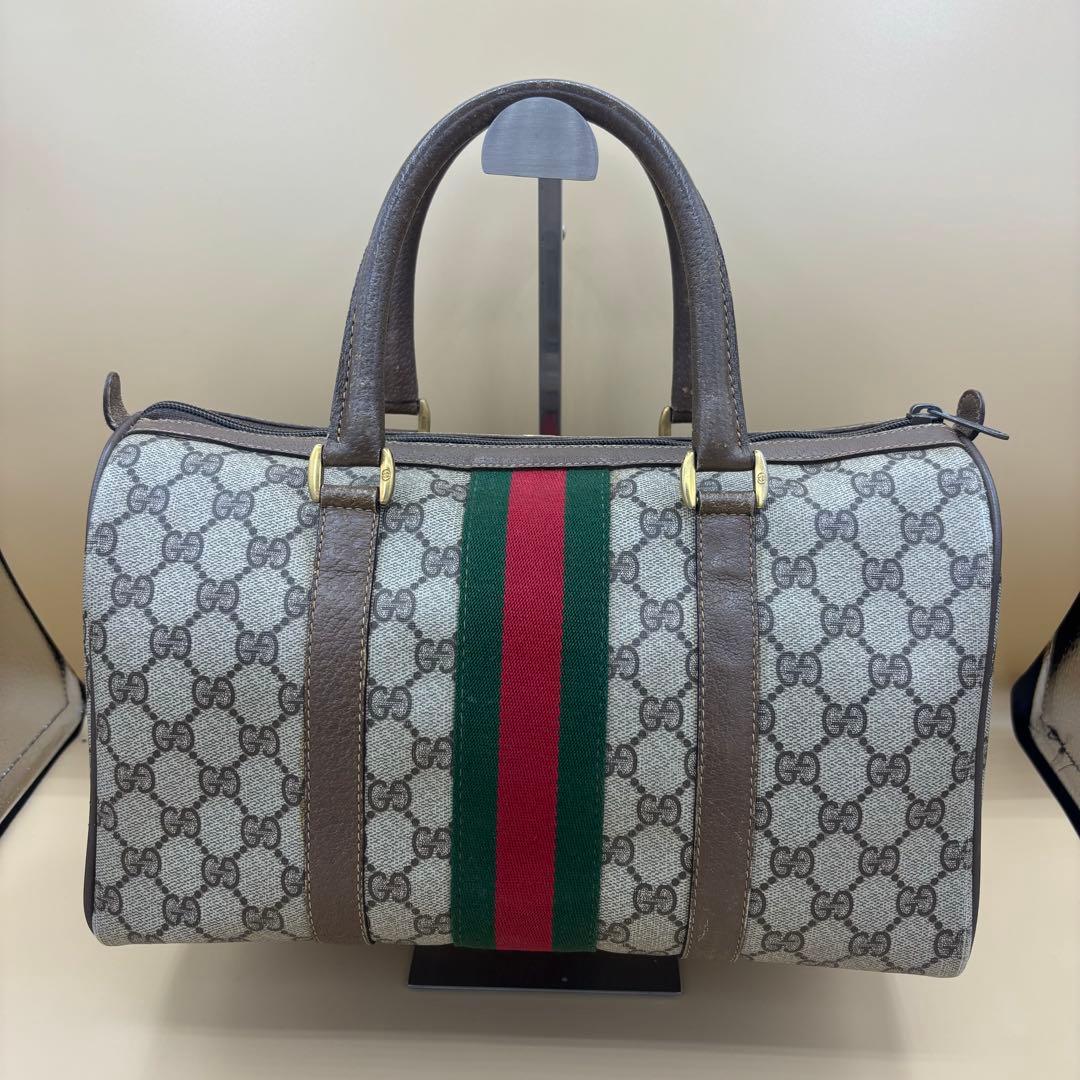 GUCCI オールドグッチ GG柄 シェリーライン ミニボストン
