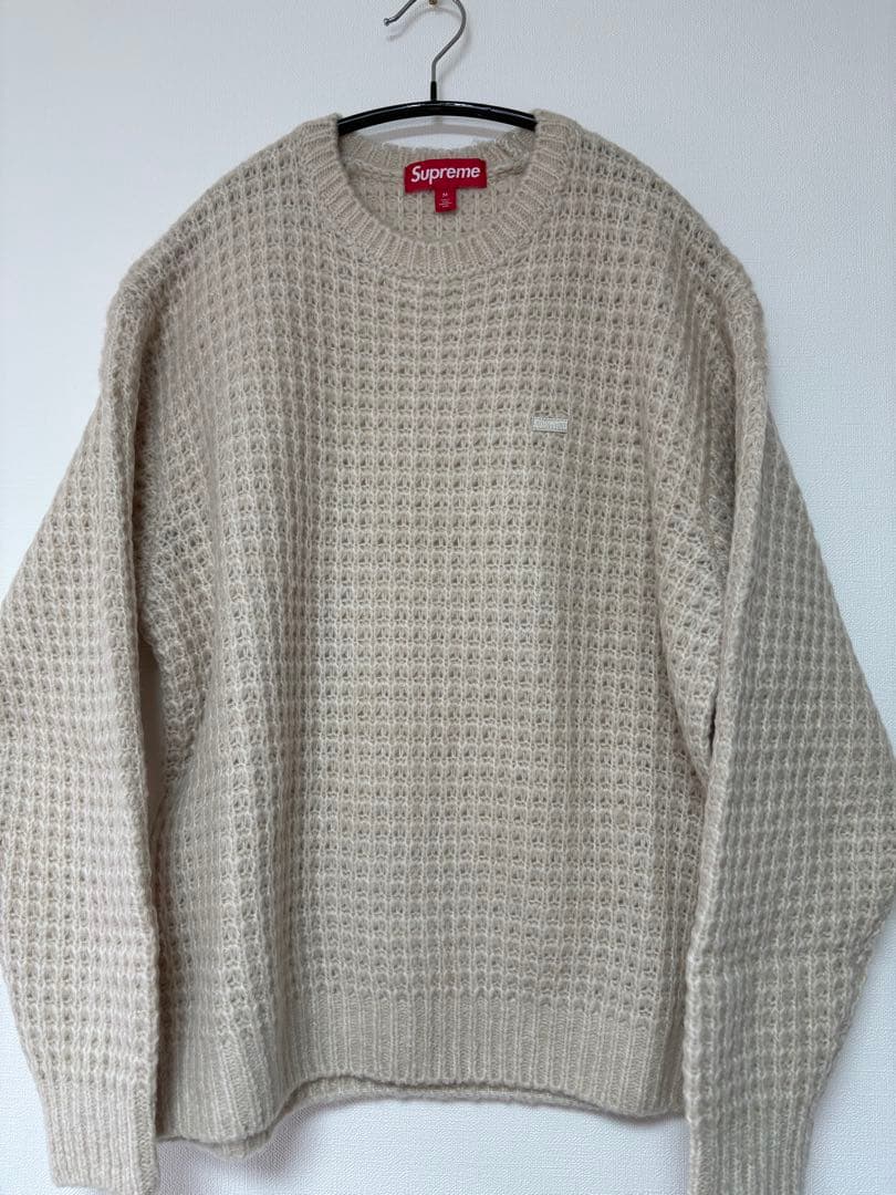 【M】Supreme Small Box Waffle Sweater