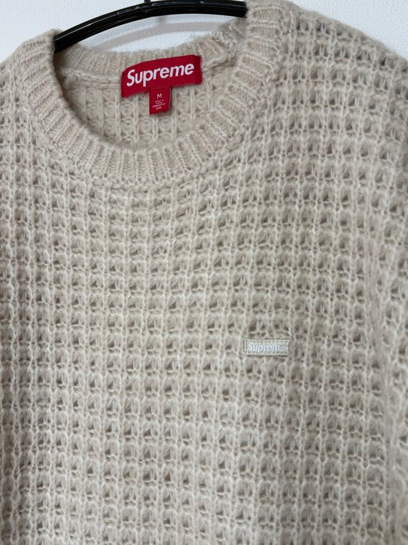 【M】Supreme Small Box Waffle Sweater