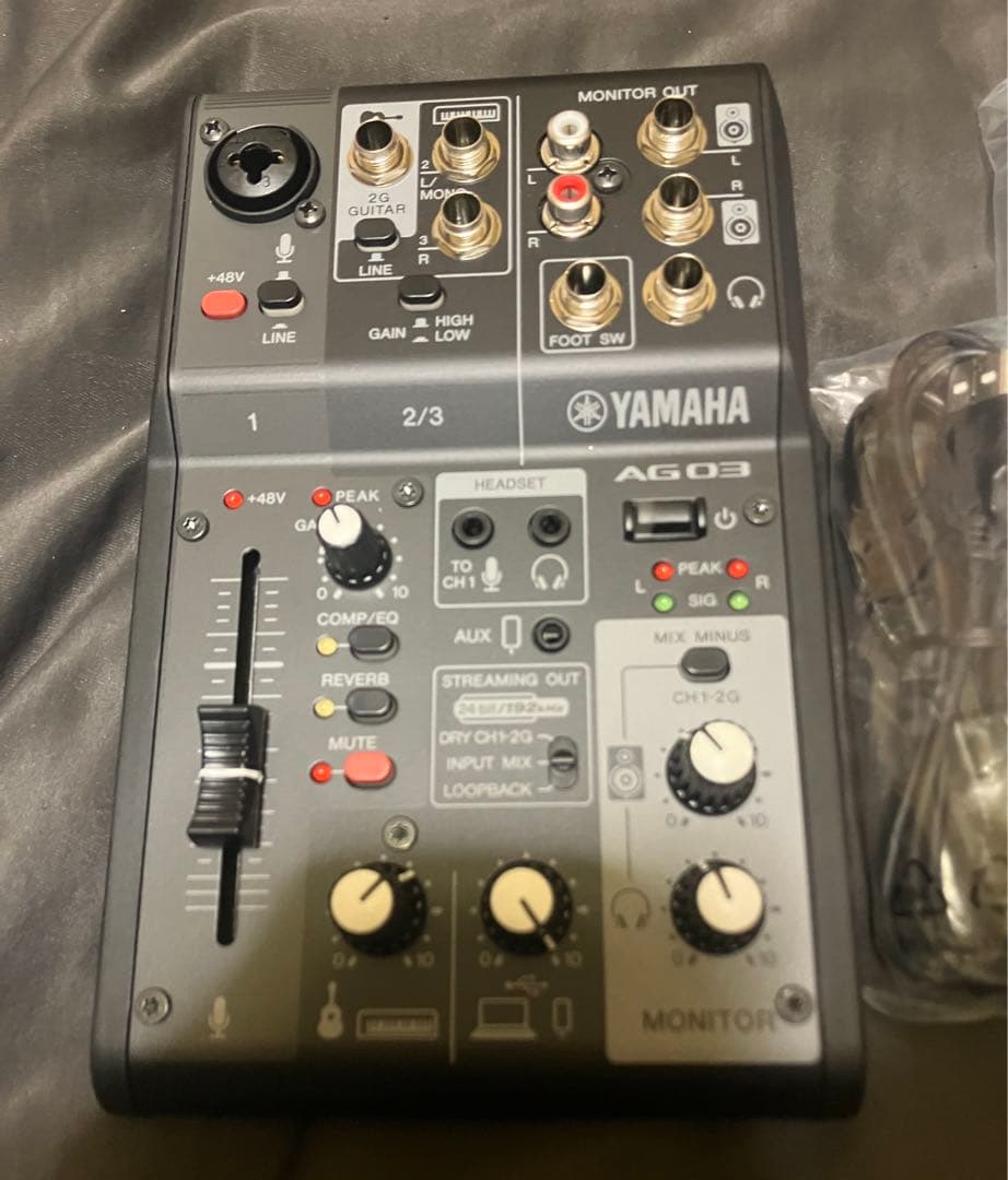 未使用品 ASMR収録セット Yamaha AG03 MK2 黒、AT-MA2等