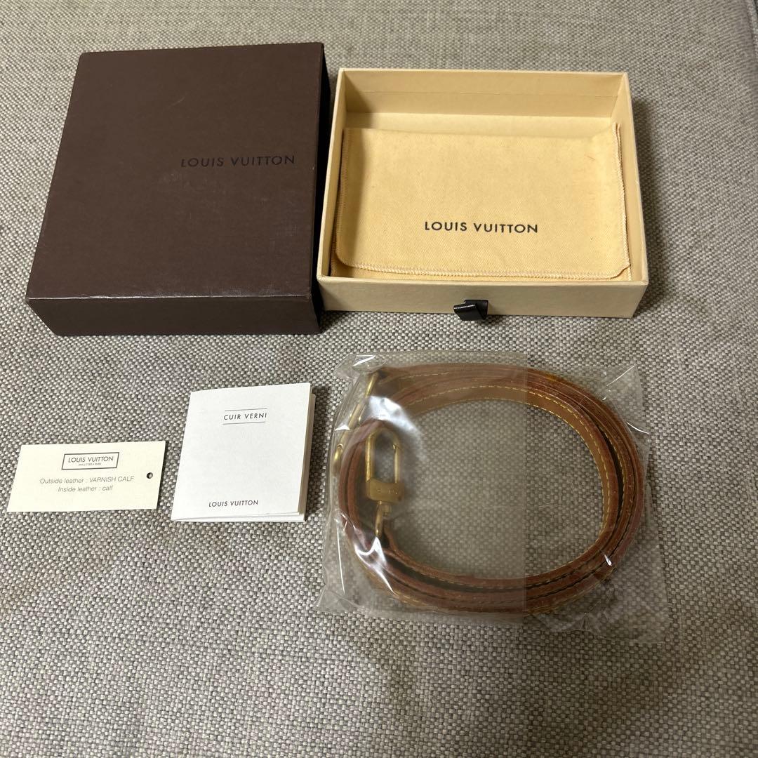 LOUIS VUITTON レザー ストラップ ブラウン