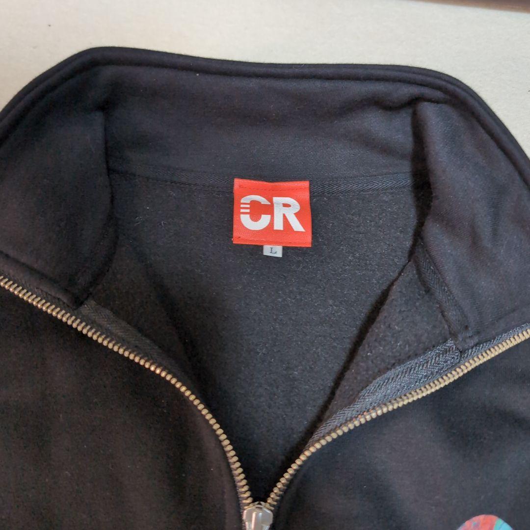 美品Crazy Raccoon オーバーサイズハーフジップスウェット Lブラック