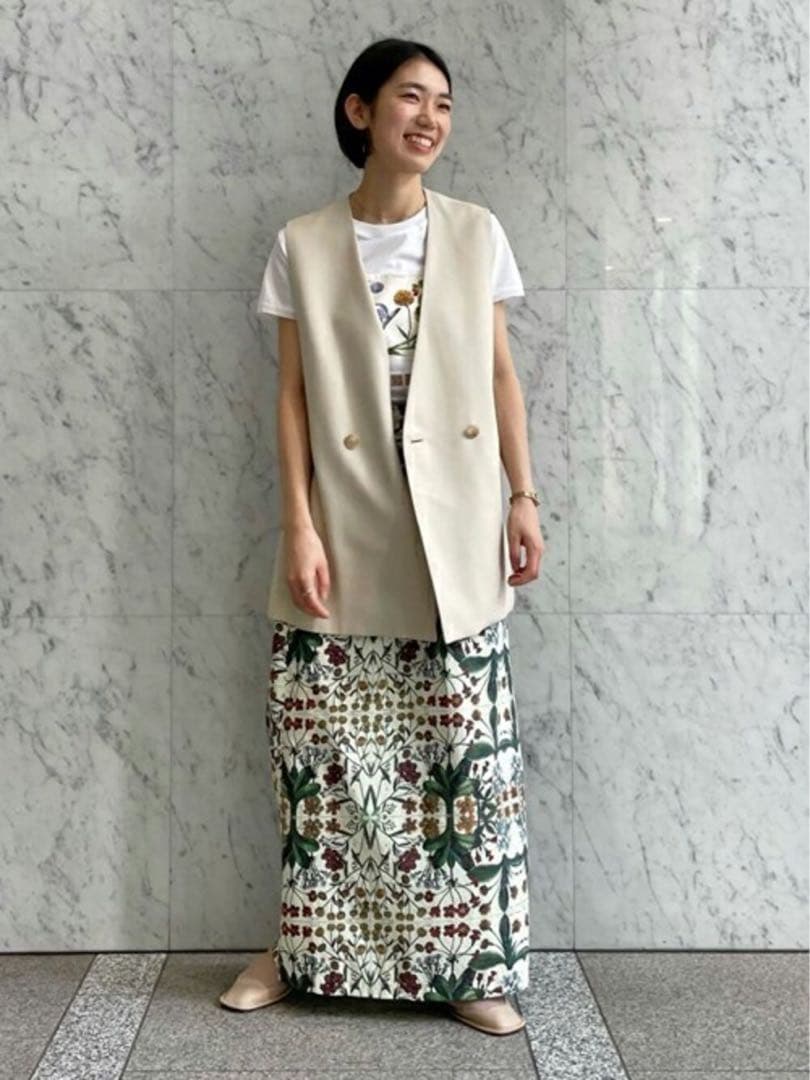 caban パレルモフラワー　スカート　コットン