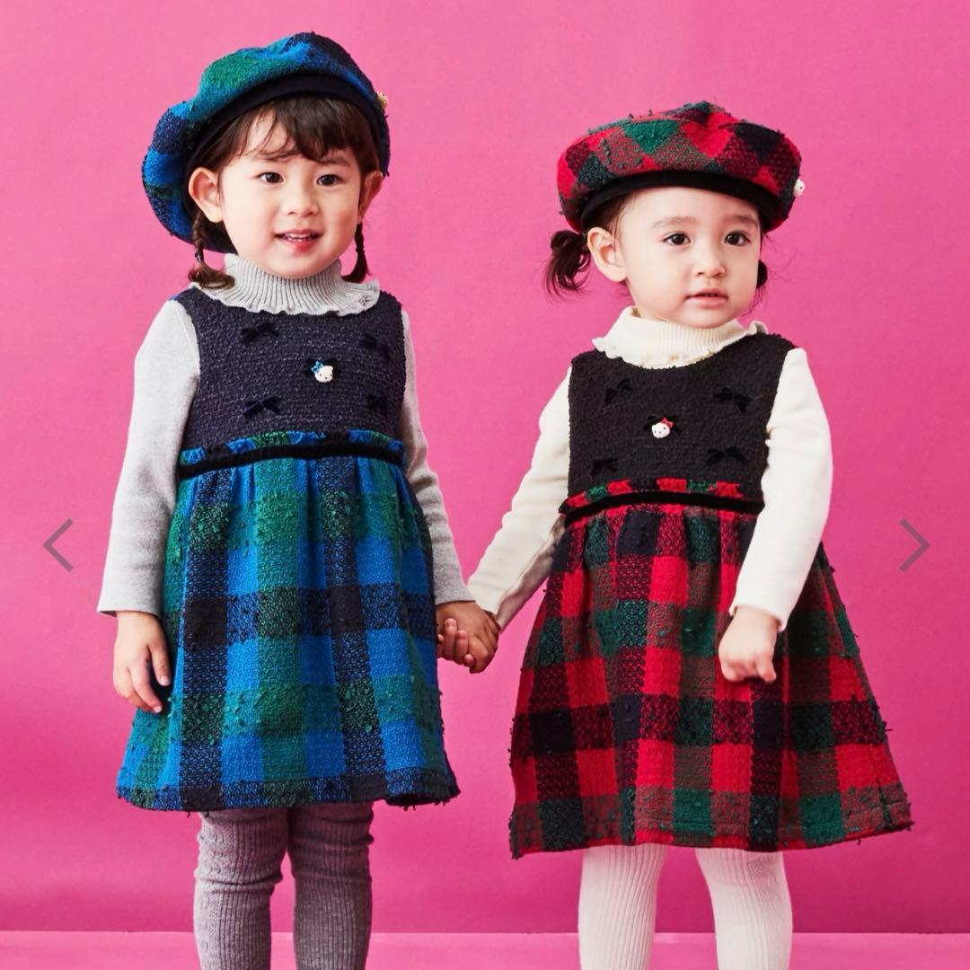 familiar ツイードジャンパースカート