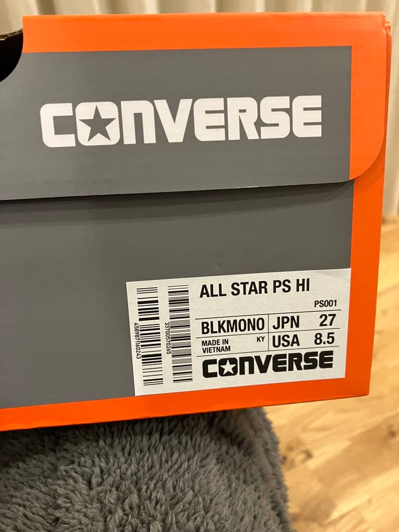 キ*キ様 新品　コンバース安全靴ハイカット27センチ　ブラックモノクローム