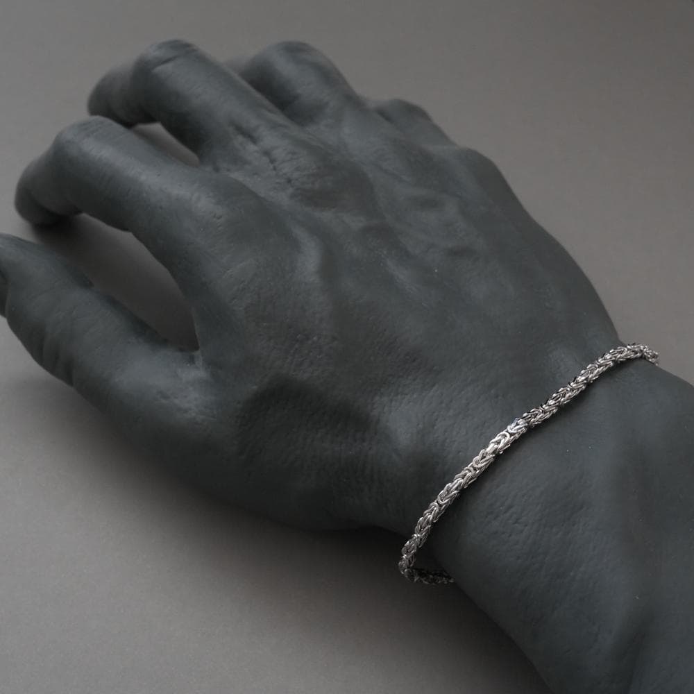 ITARY925刻印有 シルバー チェーンブレスレット イタリアンジュエリー