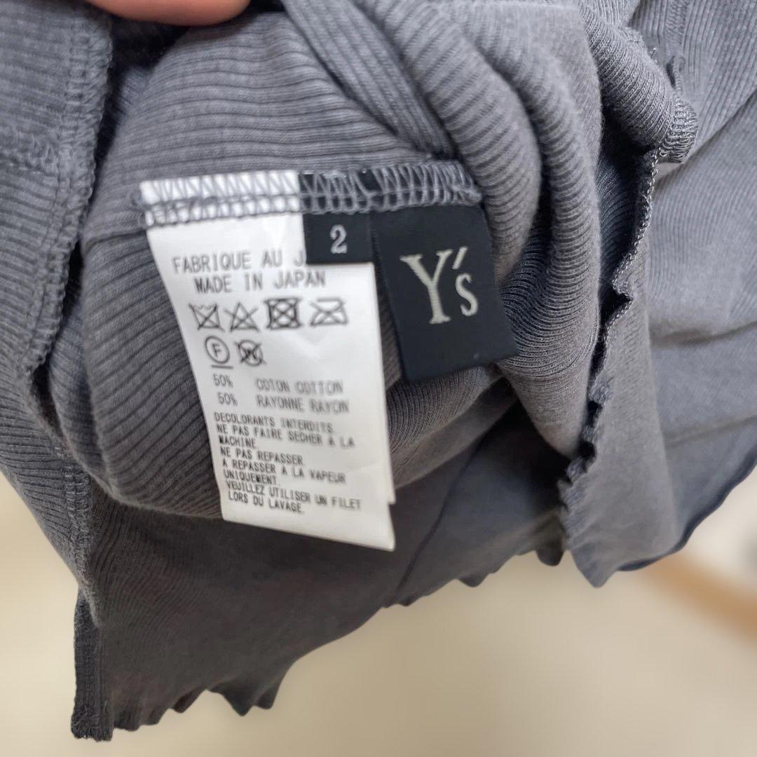 Y’s グレー　ニットトップス
