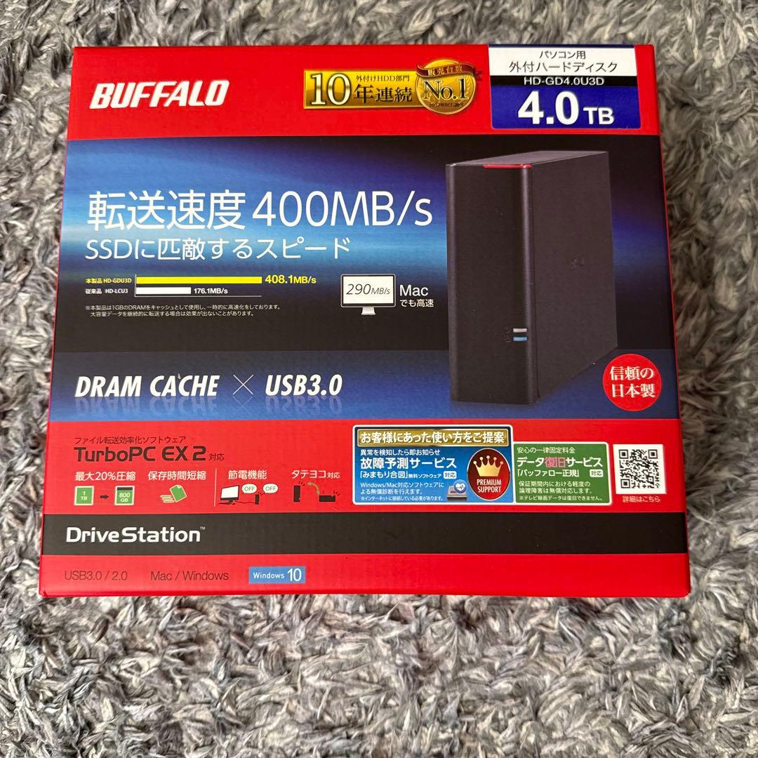 バッファロー4TBハードディスク