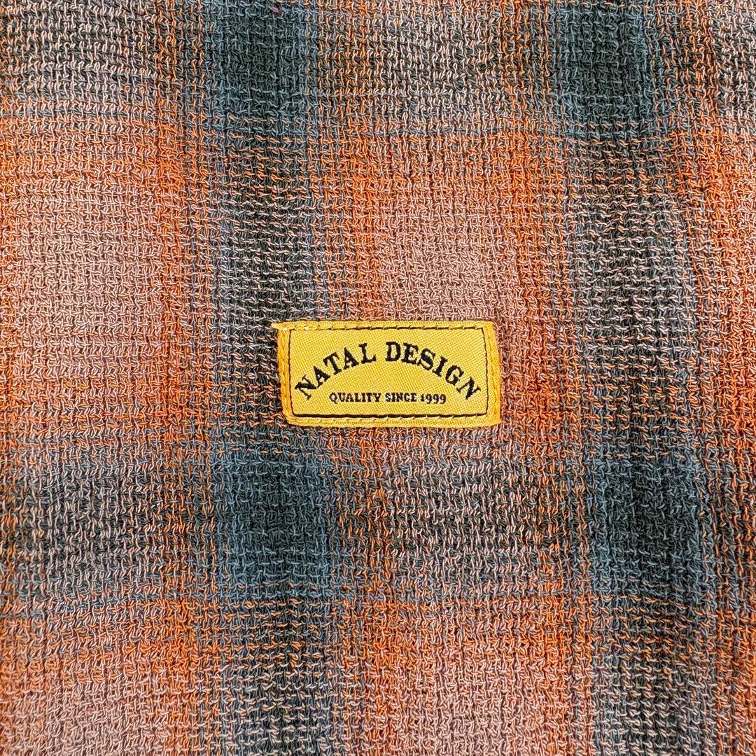 美品　natal design エルボーパッチオンブレチェックシャツジャケット
