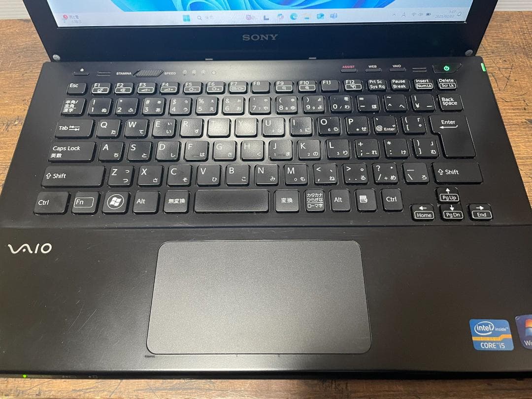 Win11搭載 SONY VAIO メモリ8GB SSD240GB ACアダプタ