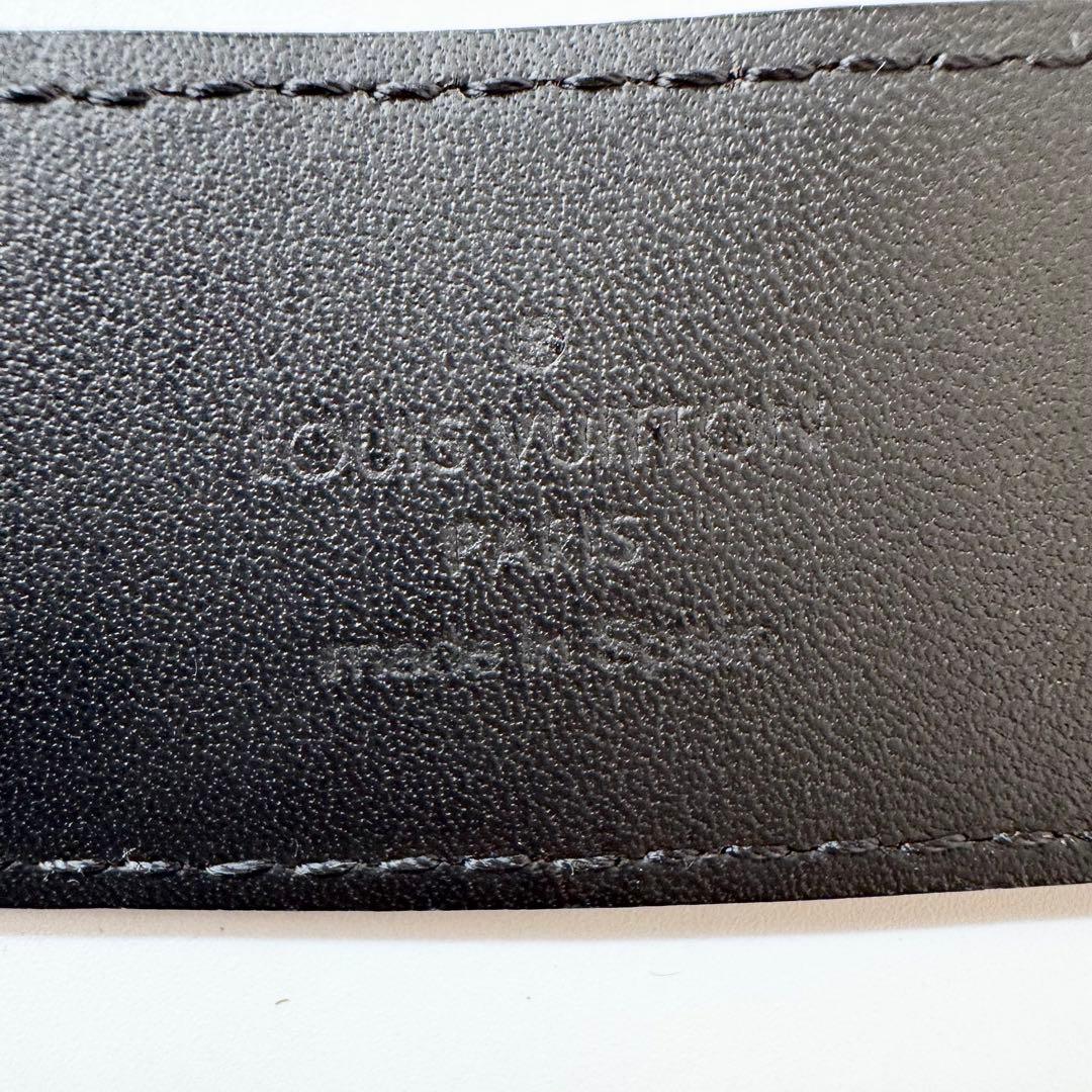 【極美品】ルイヴィトン ベルト サンチュール　ポンヌフ LV レザー　ブラック