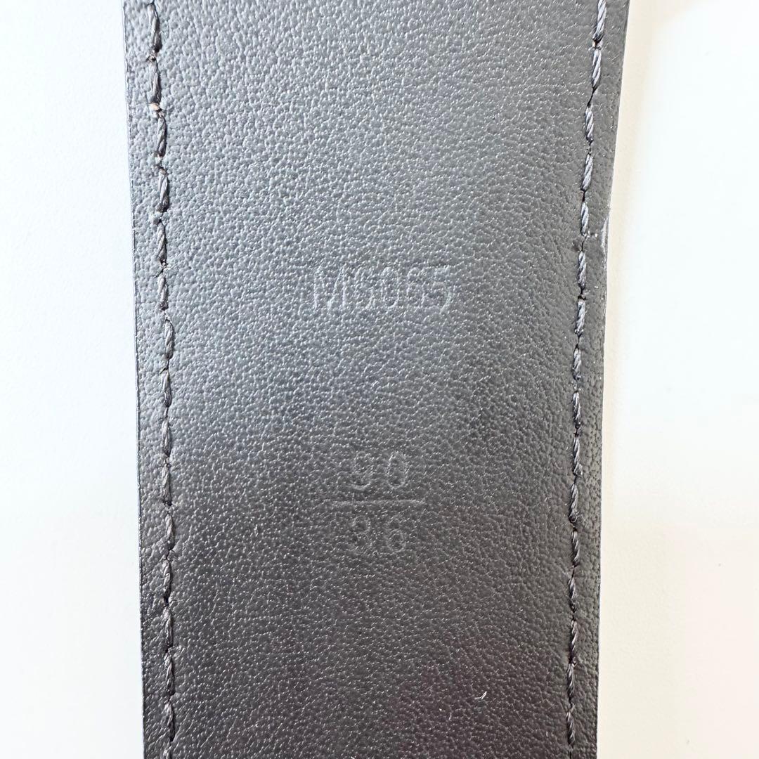 【極美品】ルイヴィトン ベルト サンチュール　ポンヌフ LV レザー　ブラック