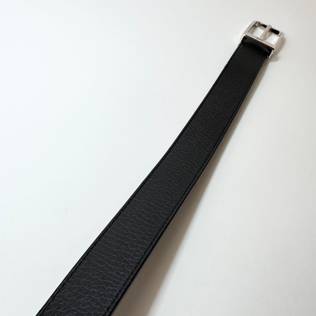 【極美品】ルイヴィトン ベルト サンチュール　ポンヌフ LV レザー　ブラック