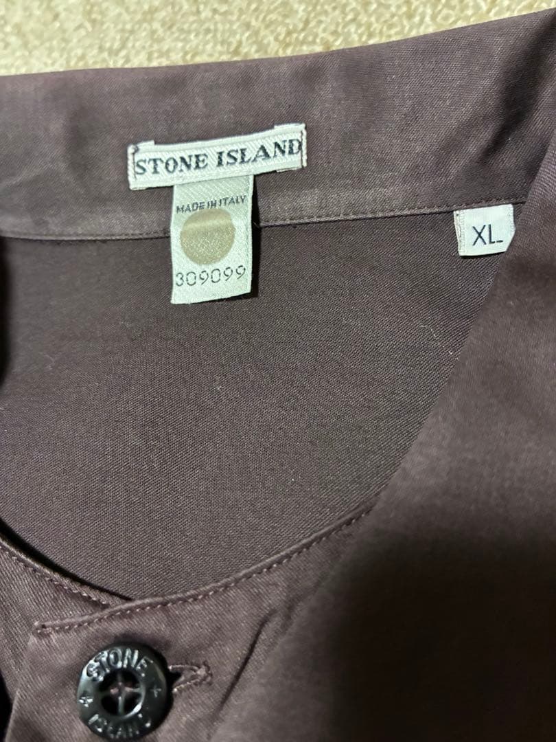 STONE  ダークブラウン長袖シャツ　 メンズXL イタリア製