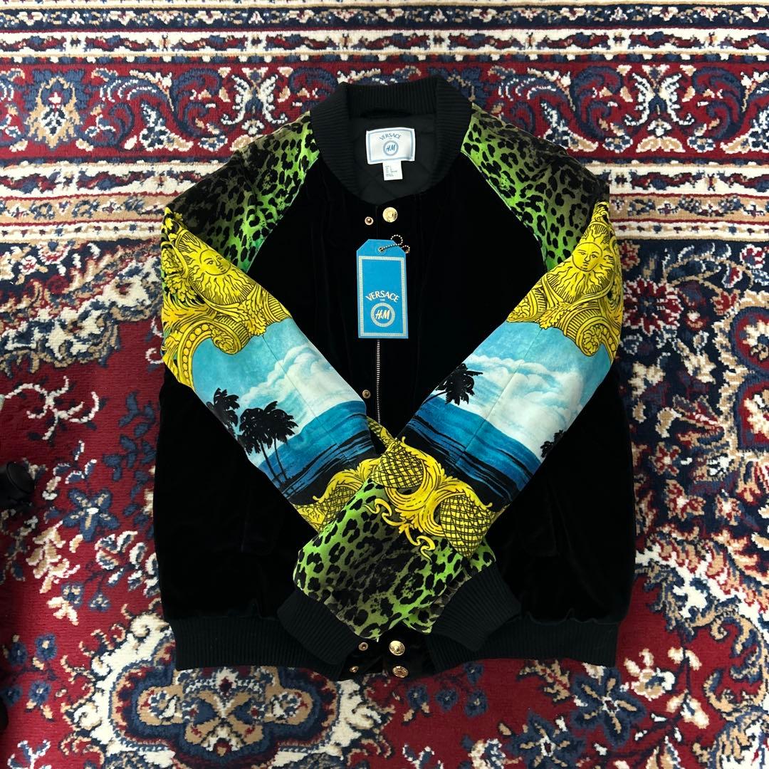 VERSACE for  レオパード柄 スカジャン L