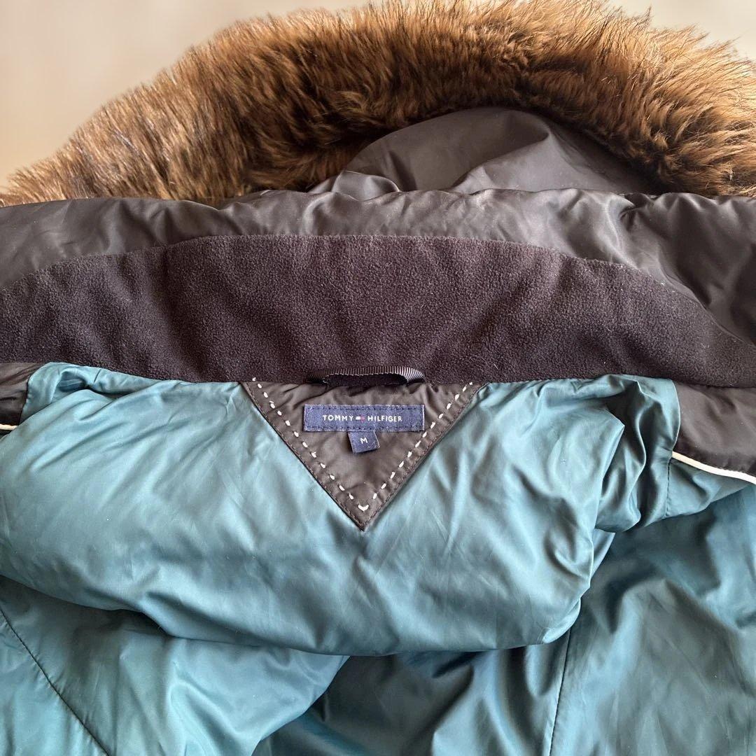  フード付きロングダウンジャケット 黒