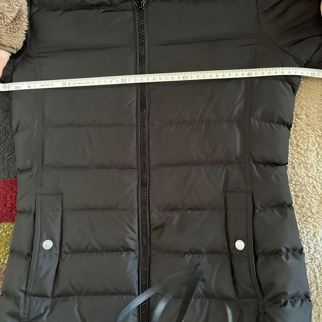  フード付きロングダウンジャケット 黒