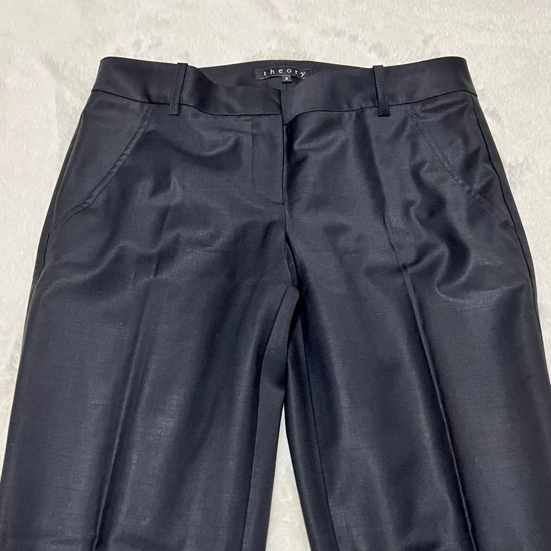 極美品 セオリー パンツスーツ セットアップ シングル ブラック サイズ2