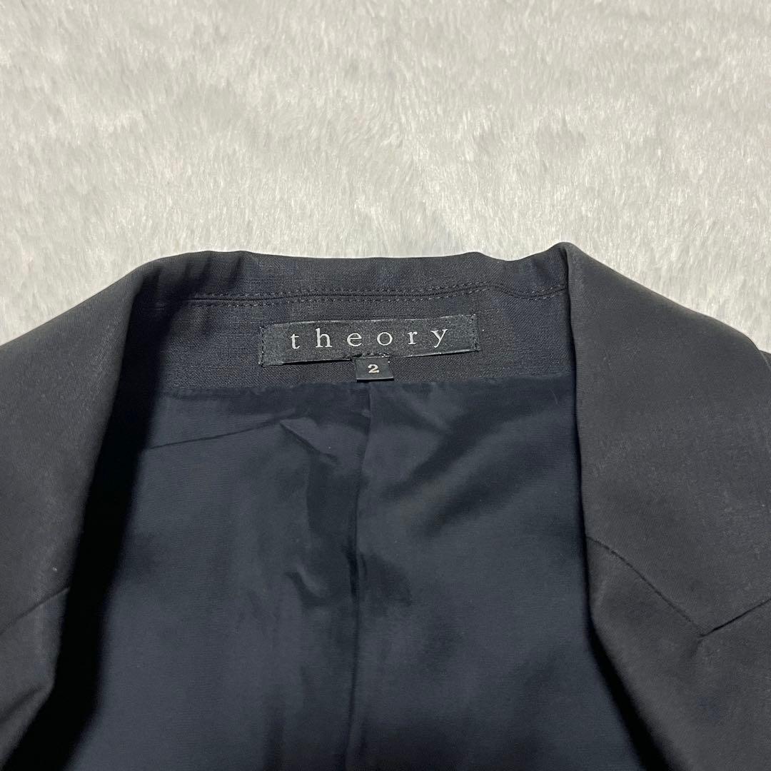 極美品 セオリー パンツスーツ セットアップ シングル ブラック サイズ2