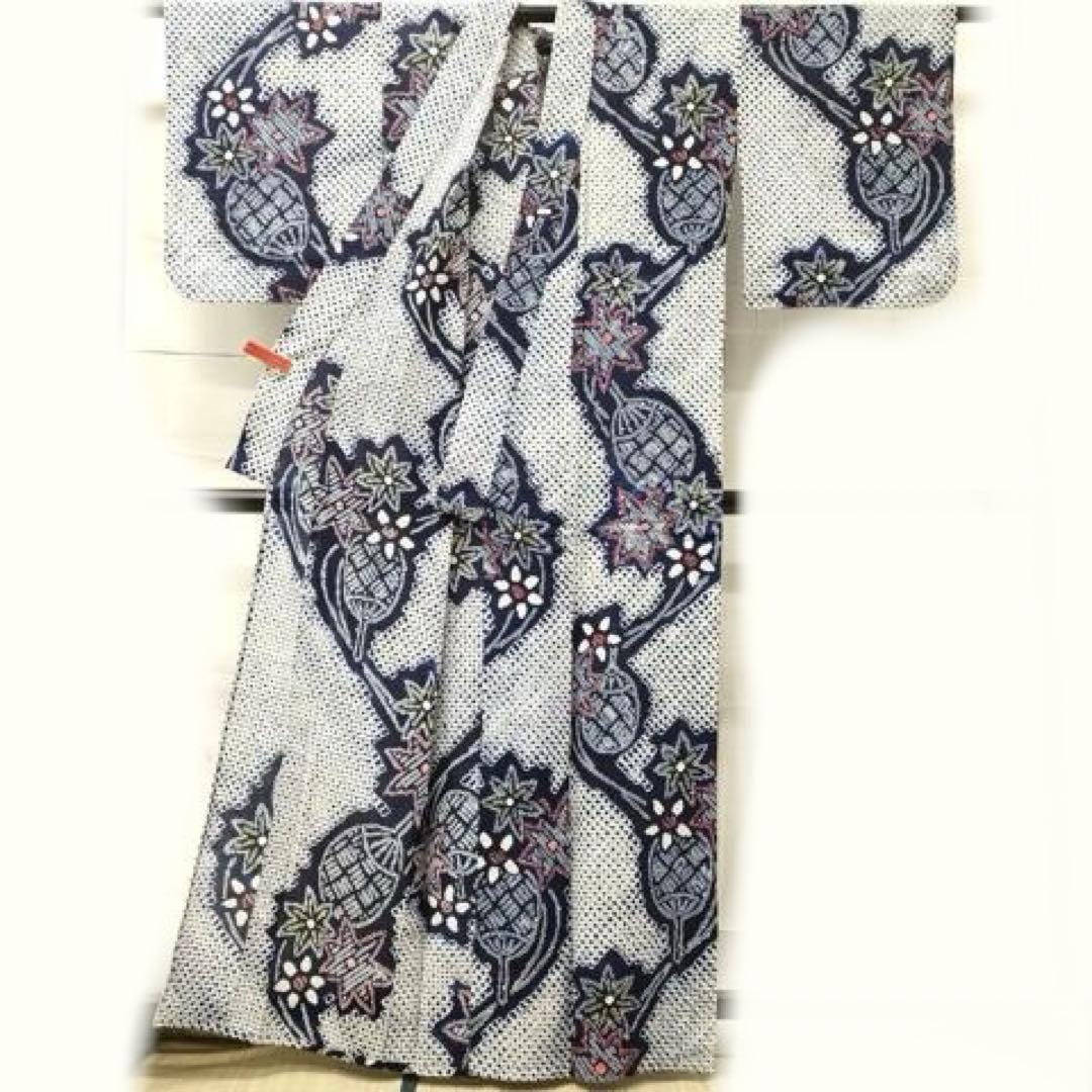 有松絞り　浴衣　トールサイズ　紺地　うちわ　団扇　三浦絞り　有松鳴海絞り　総絞り