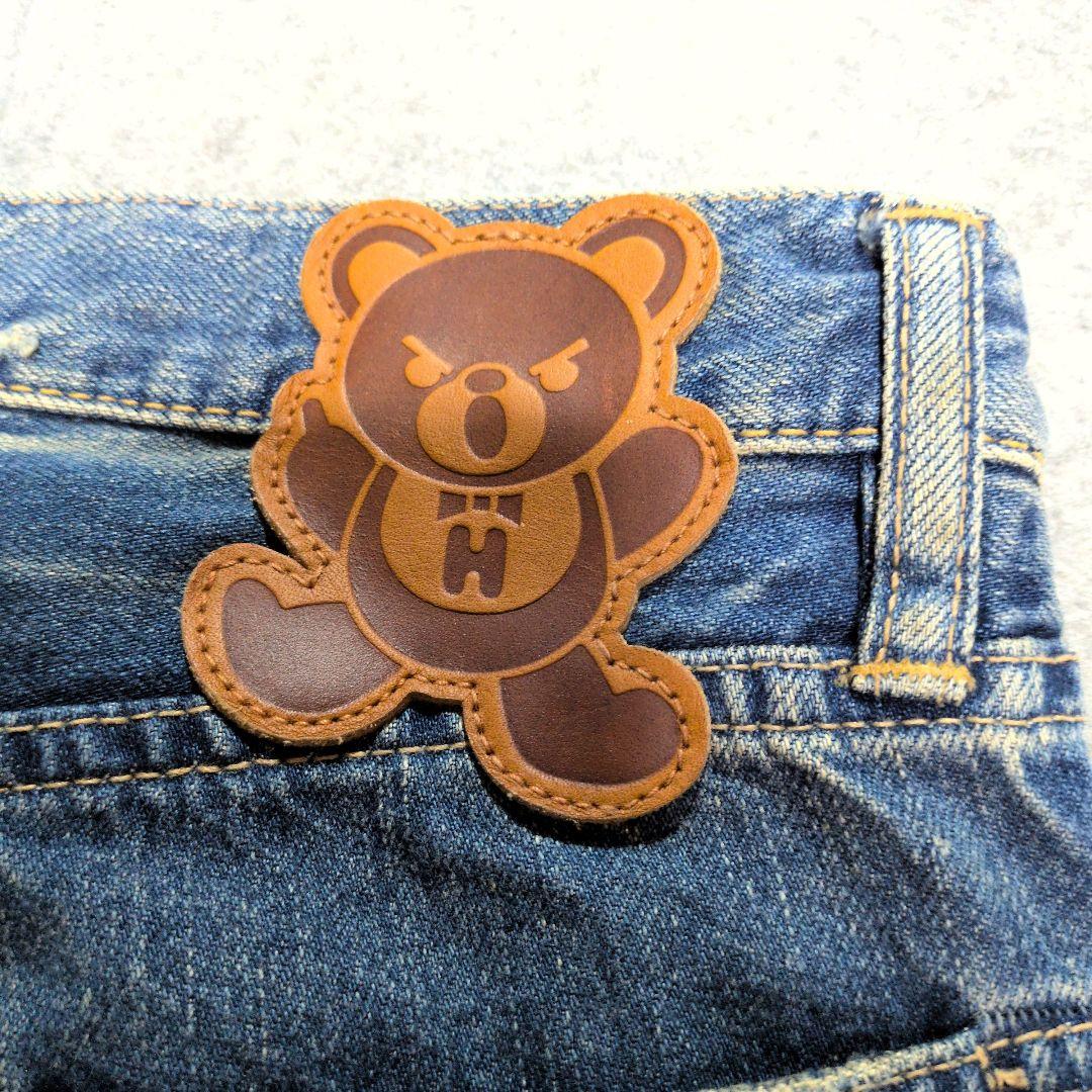 ヒステリックグラマー ファックベア デニムパンツ XS ストレート ダメージ加工
