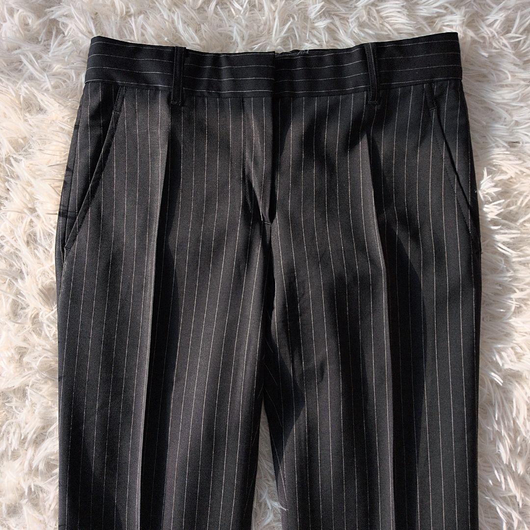 日本製 セオリーリュクスꕤストレッチ セットアップ ストライプジャケット パンツ