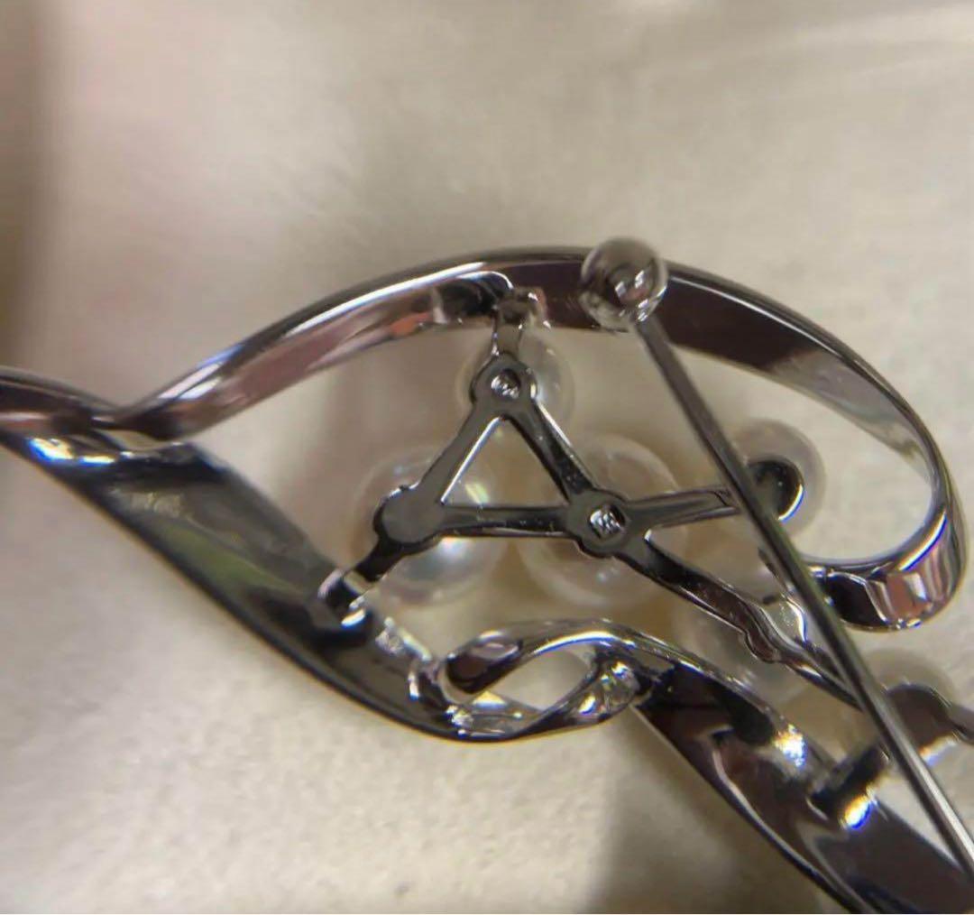 ミキモト MIKIMOTO パールブローチ シルバー６珠☆現行完売品☆