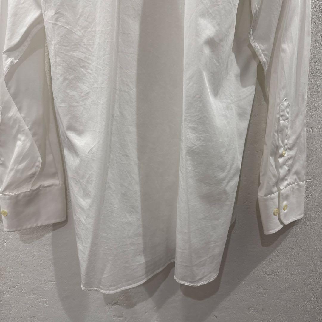 エトロ　刺繍ホワイト長袖シャツ