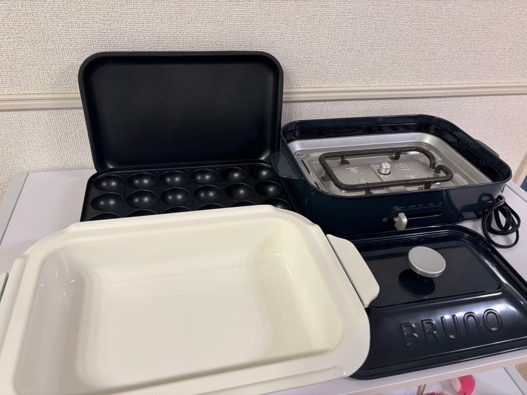 BRUNO チャコール ホットプレート 3点セット