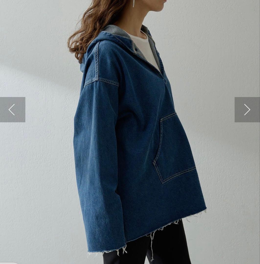 極美品ウィムガゼットインフルエンサーコラボデニムフーディー2025定価3.7千円