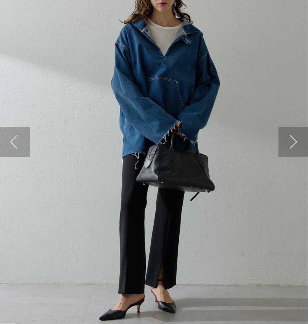 極美品ウィムガゼットインフルエンサーコラボデニムフーディー2025定価3.7千円