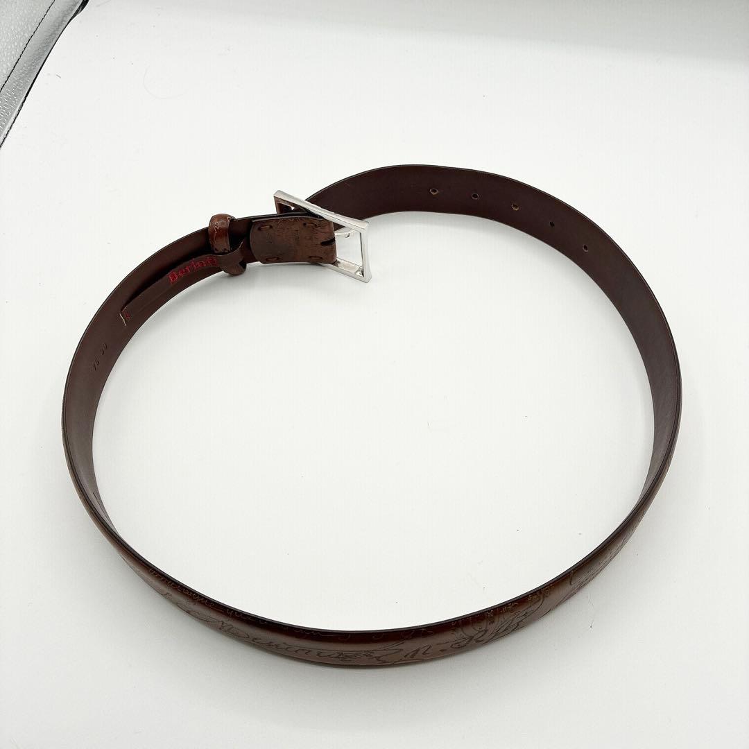 ベルルッティ　ベルト　カリグラフィー　レザー　バックル　スーツ　メンズ　紳士