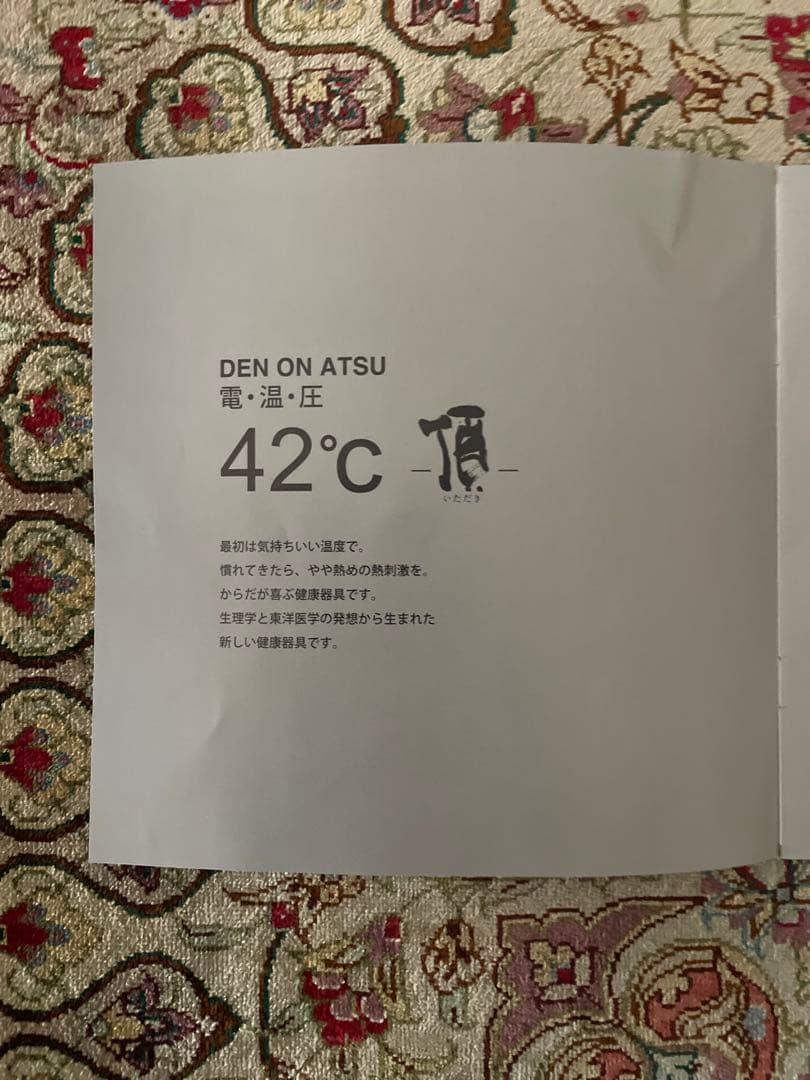 DEN ON ATSU 温熱プレート 42℃ ヘルスサイエンス　電温圧