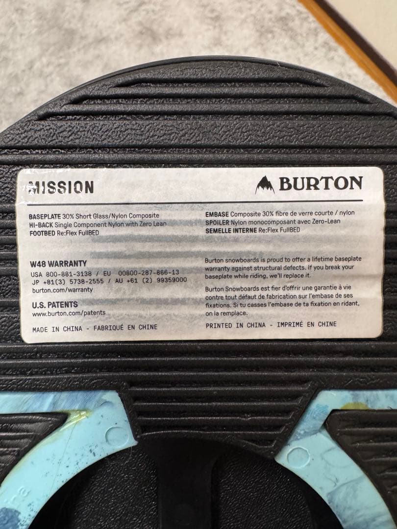 Burton Mission ビンディング 黒/青