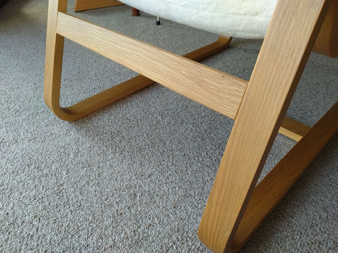 【美品】MUJI無印良品 ダイニングソファチェアオーク材/リビングでもつかえる②