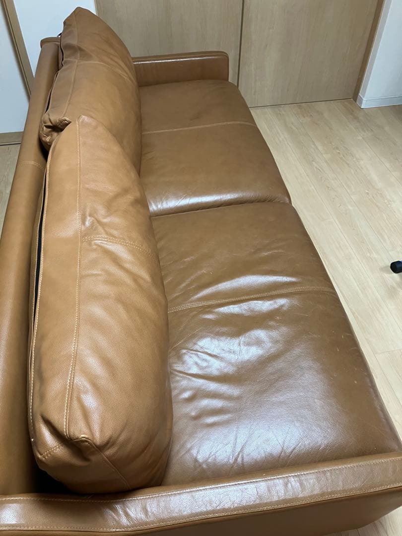 ニトリ ボルトン レザーソファ 3人掛け